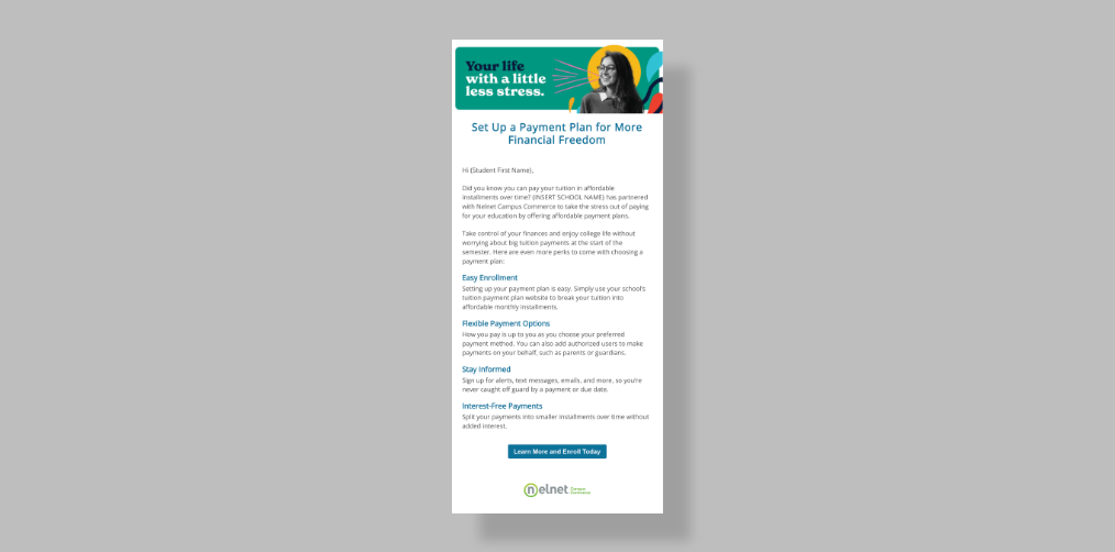 Less Stress marketing email template