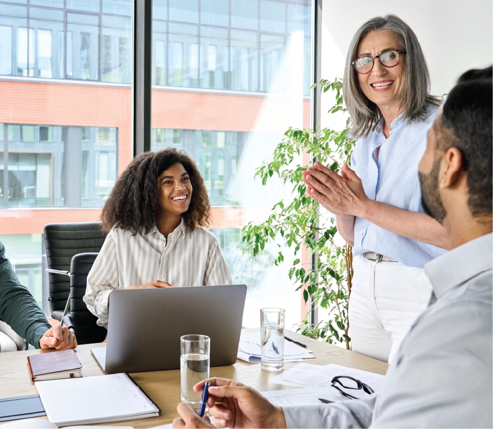 An office team having a discussion