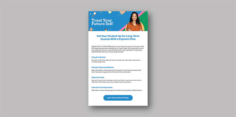 Treat your future self marketing email template