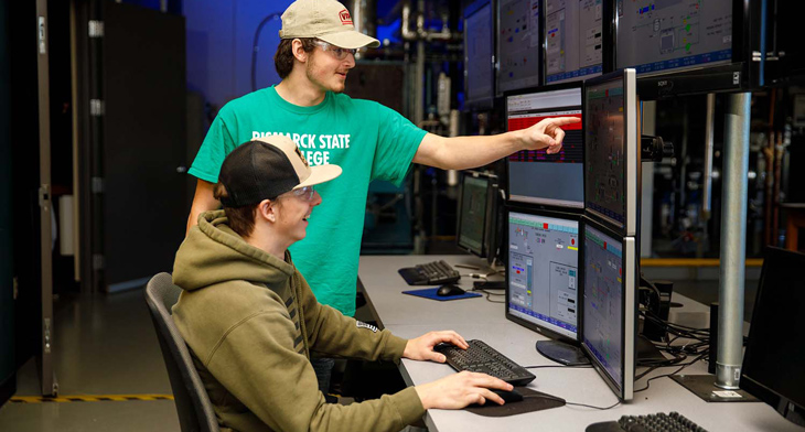 Bismarck State College technology students