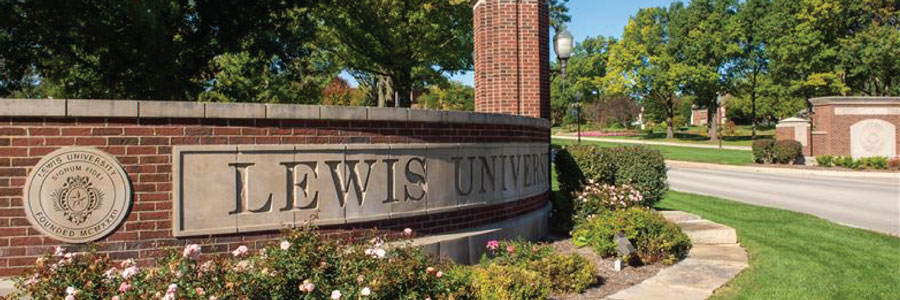 Lewis University campus entrance