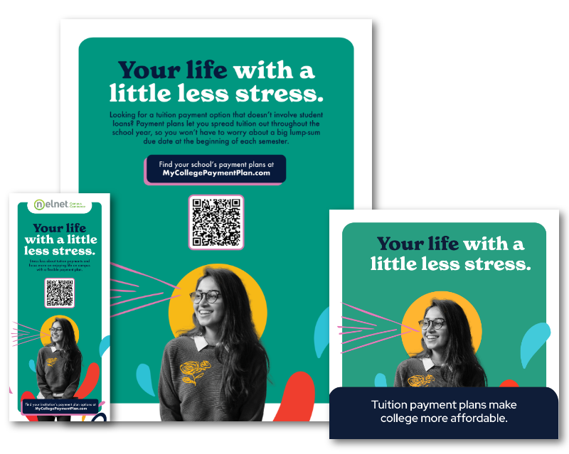 Less stress bookmark and flyer