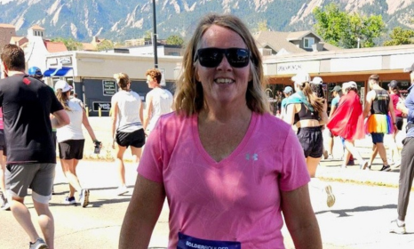 Lori Prange at a running event